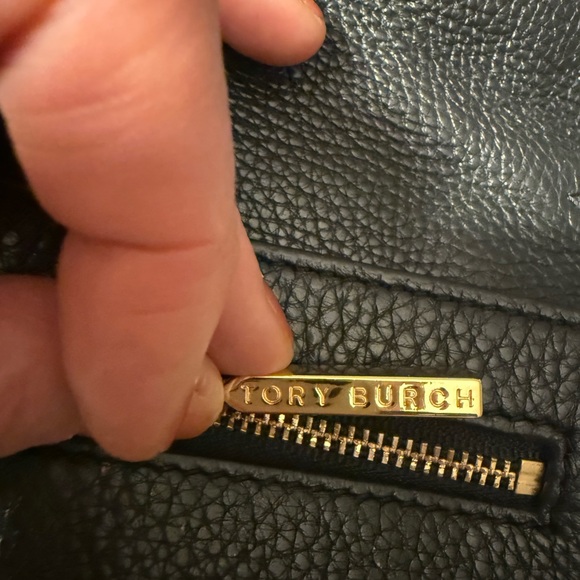 Tory Burch Black Gold Leather Crossbody Shoulder Bag - Picture 5 of 9
